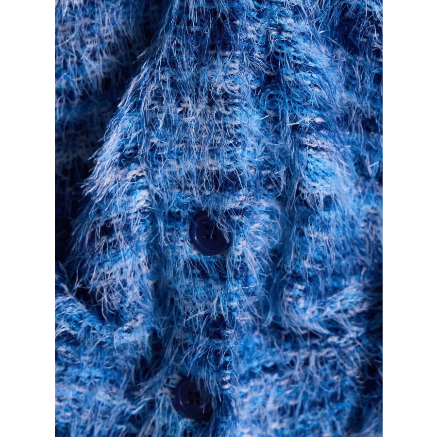 Textured Knit Button-Down Cardigan Apparel and Accessories