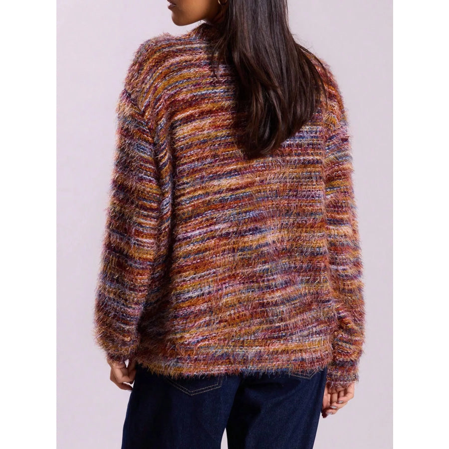 Textured Knit Button-Down Cardigan Apparel and Accessories