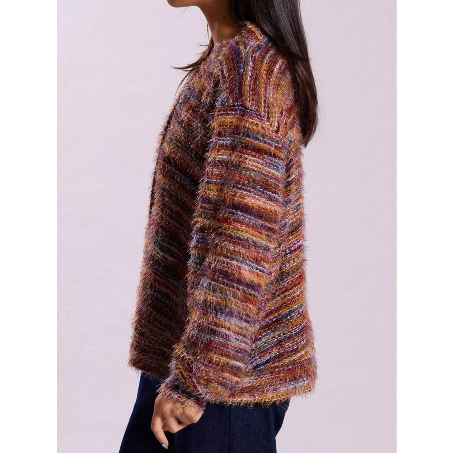 Textured Knit Button-Down Cardigan Apparel and Accessories