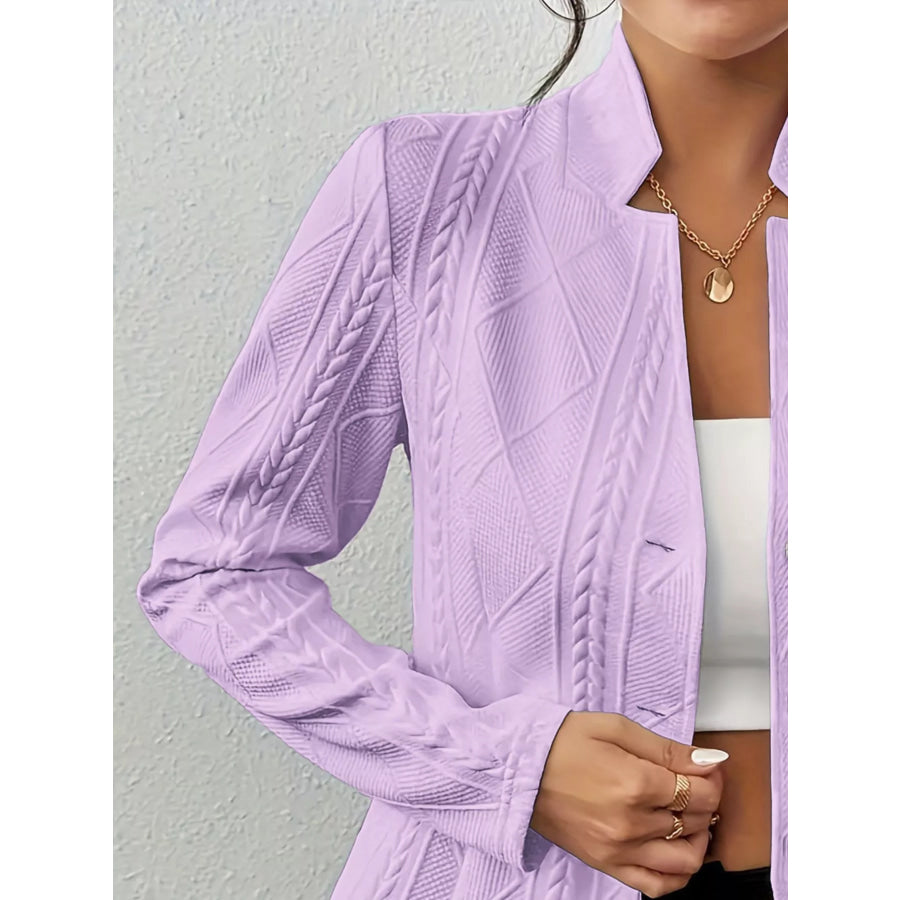 Textured Knit Button-Front Blazer Apparel and Accessories