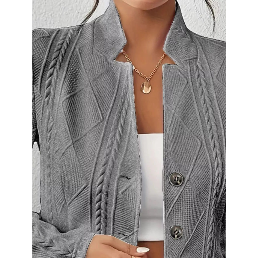 Textured Knit Button-Front Blazer Apparel and Accessories