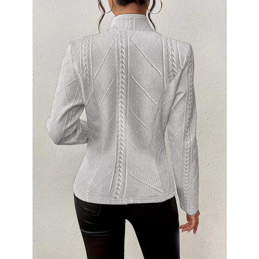 Textured Knit Button-Front Blazer Apparel and Accessories