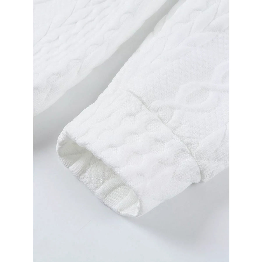 Textured Knit Crewneck Sweatshirt Apparel and Accessories