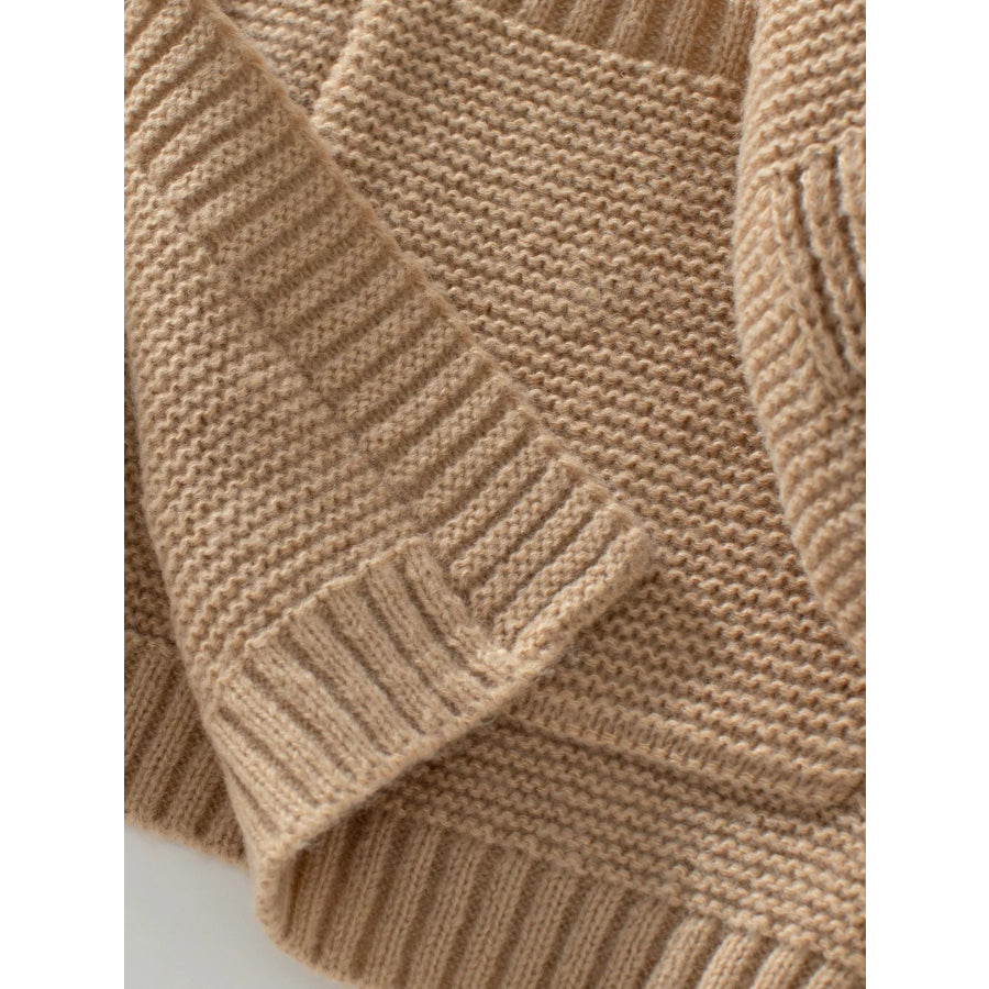 Textured Knit Open Front Cardigan Apparel and Accessories