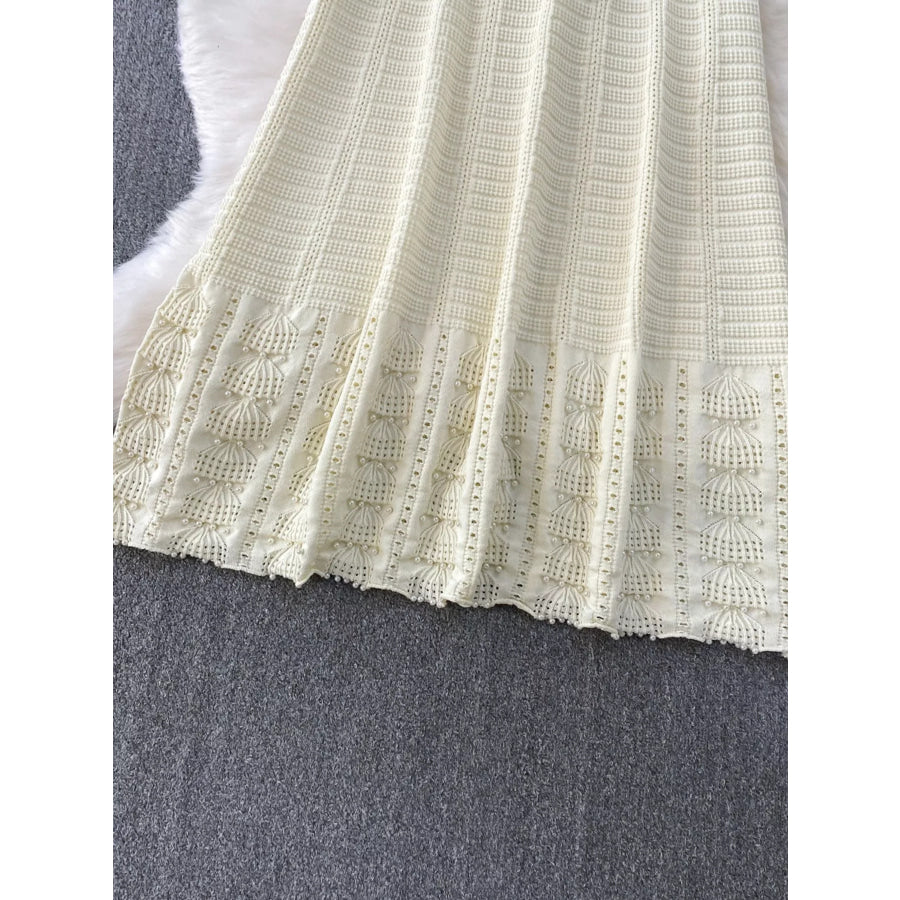 Textured Knit Sleeveless Midi Dress Apparel and Accessories