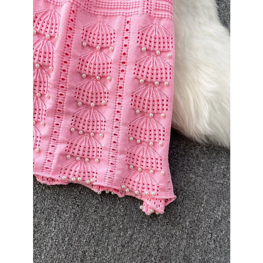 Textured Knit Sleeveless Midi Dress Apparel and Accessories