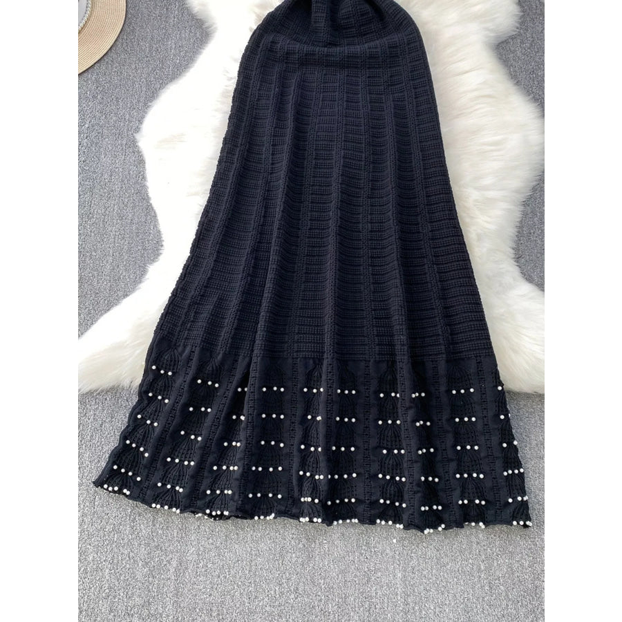 Textured Knit Sleeveless Midi Dress Apparel and Accessories