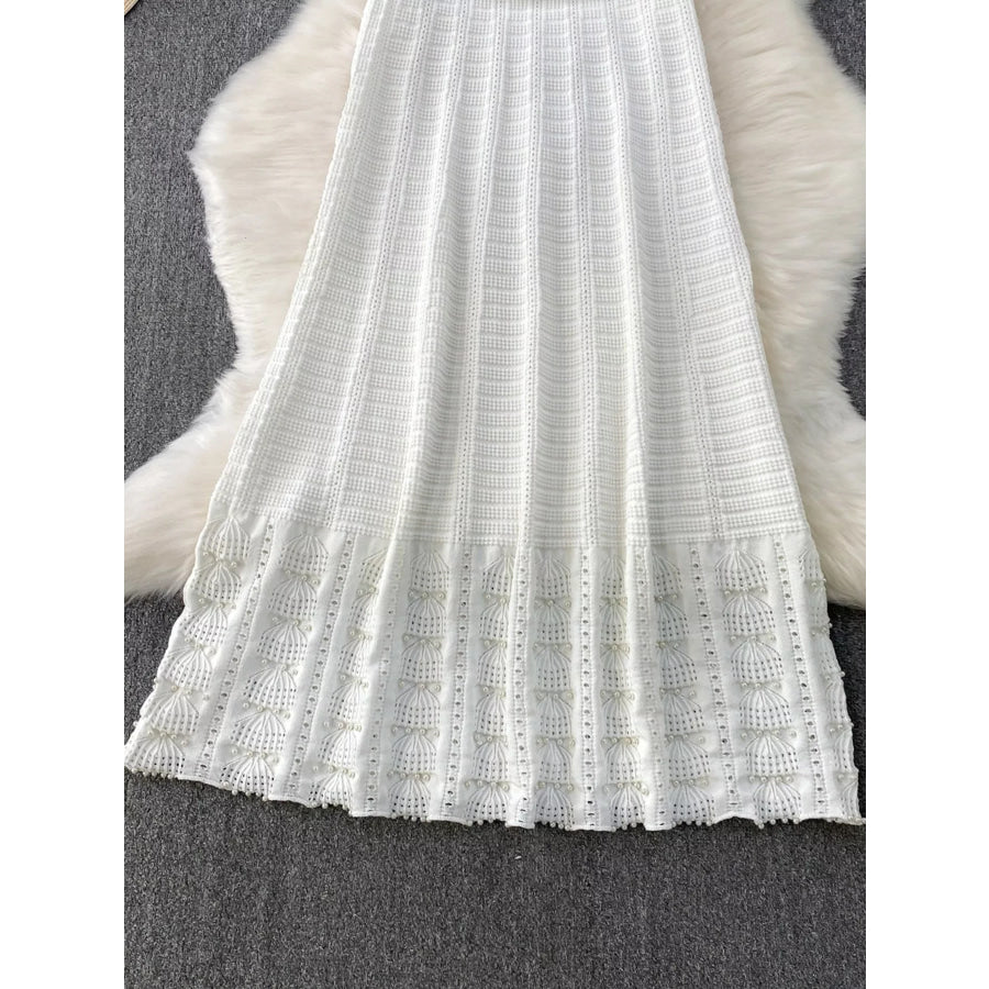 Textured Knit Sleeveless Midi Dress Apparel and Accessories