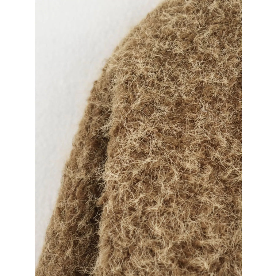 Textured Knit Tie-Front Outerwear Apparel and Accessories