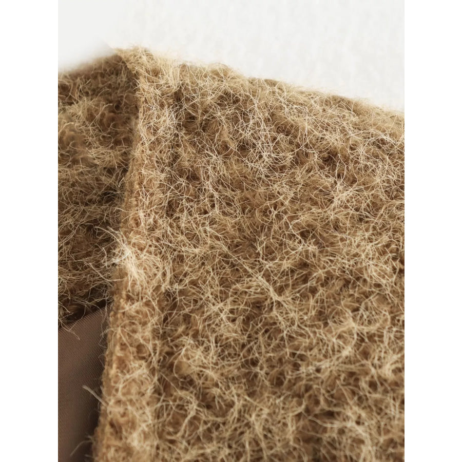 Textured Knit Tie-Front Outerwear Apparel and Accessories