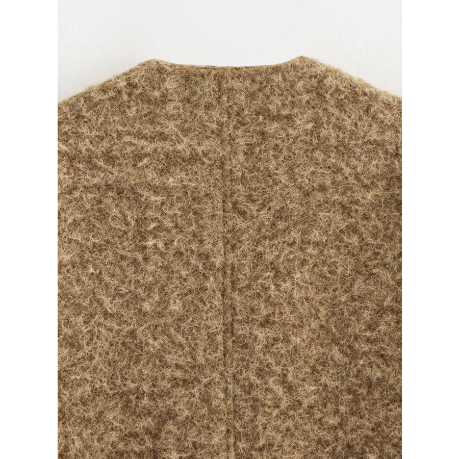 Textured Knit Tie-Front Outerwear Apparel and Accessories