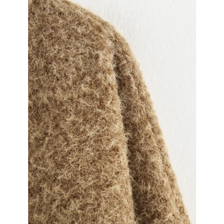 Textured Knit Tie-Front Outerwear Apparel and Accessories