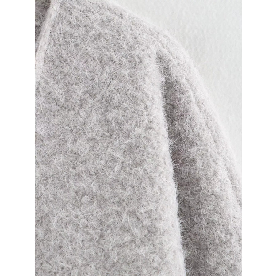 Textured Knit Tie-Front Outerwear Apparel and Accessories