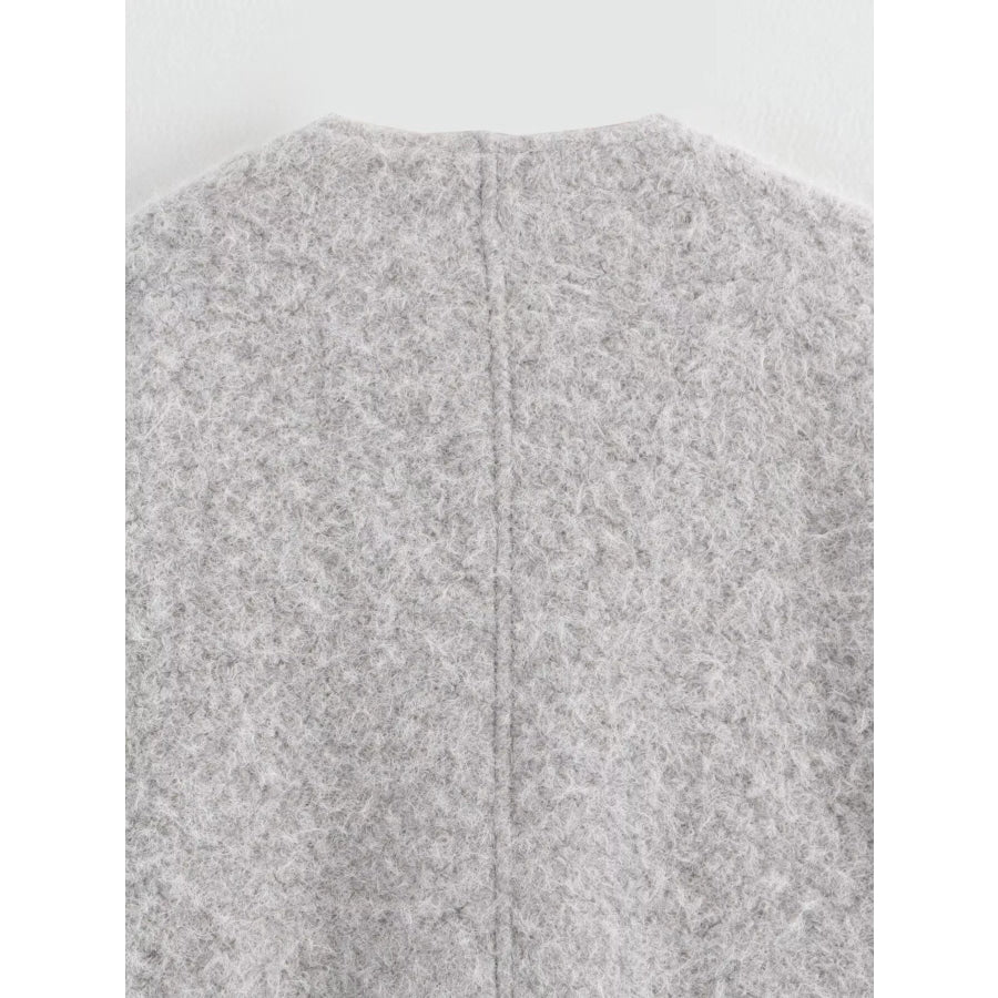 Textured Knit Tie-Front Outerwear Apparel and Accessories