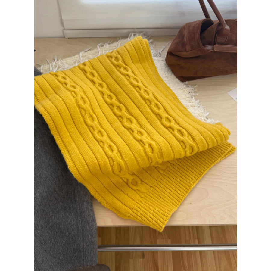 Textured Knit Winter Scarf Apparel and Accessories