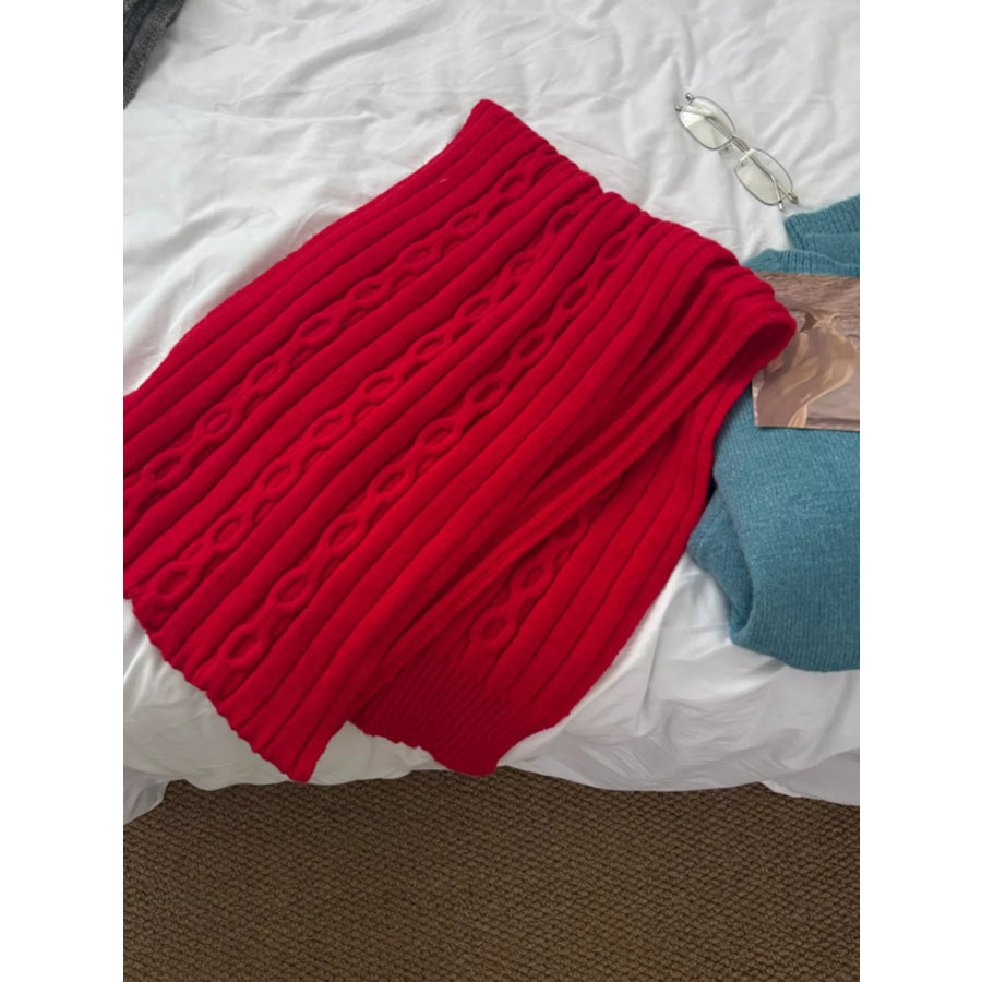 Textured Knit Winter Scarf Apparel and Accessories