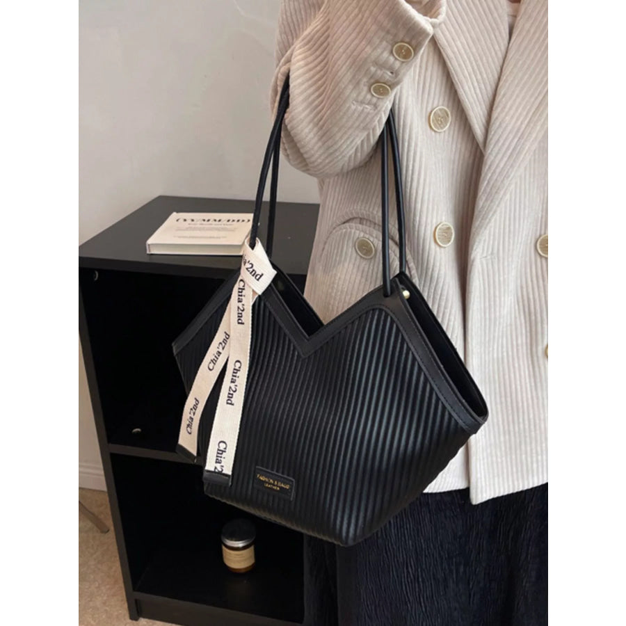 Textured Leather Shoulder Bag Apparel and Accessories