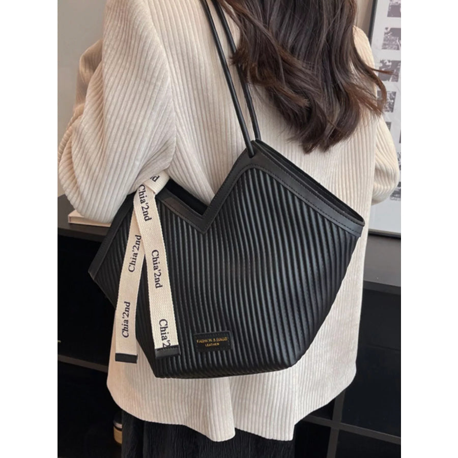 Textured Leather Shoulder Bag Apparel and Accessories