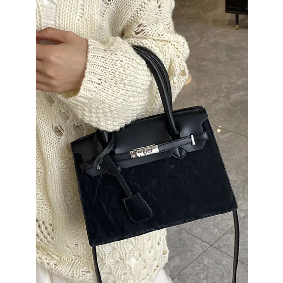 Textured Leather Top-Handle Handbag Apparel and Accessories