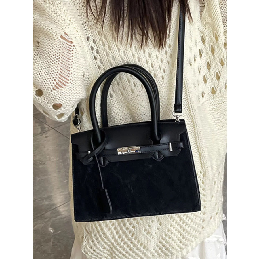 Textured Leather Top-Handle Handbag Apparel and Accessories