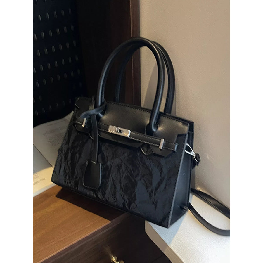 Textured Leather Top-Handle Handbag Apparel and Accessories