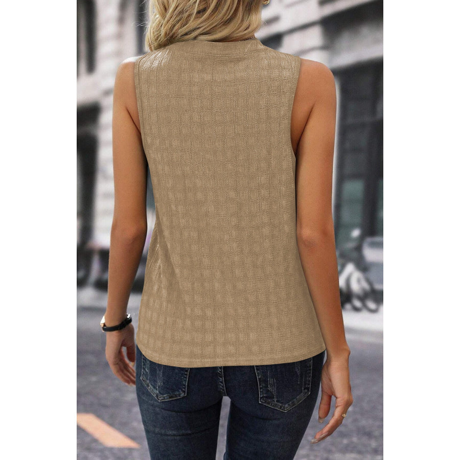 Textured Notched Tank Apparel and Accessories