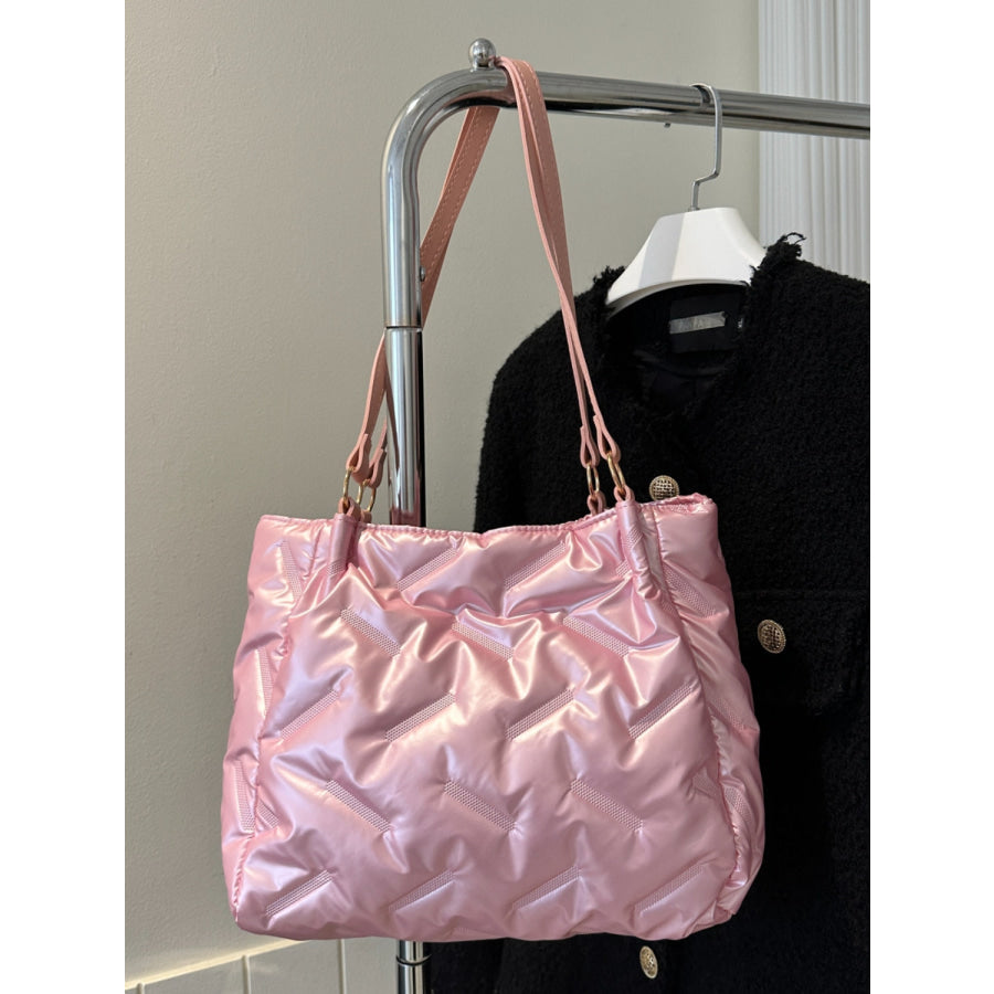 Textured Polyester Shoulder Bag Apparel and Accessories