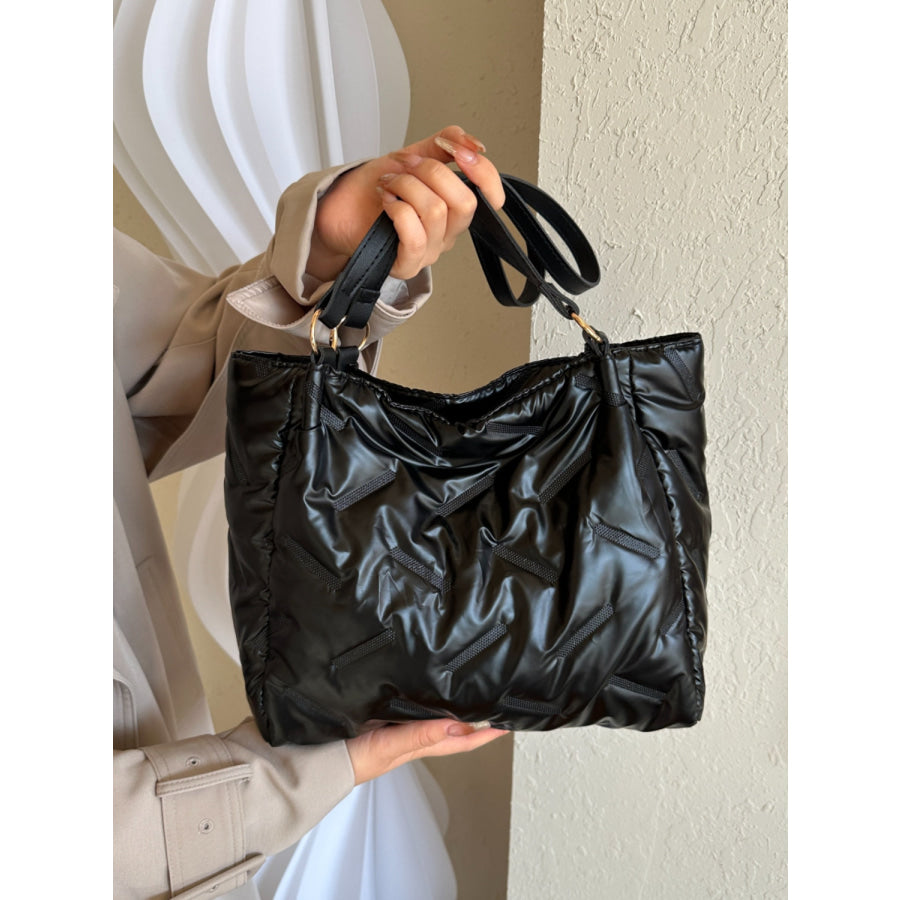 Textured Polyester Shoulder Bag Apparel and Accessories