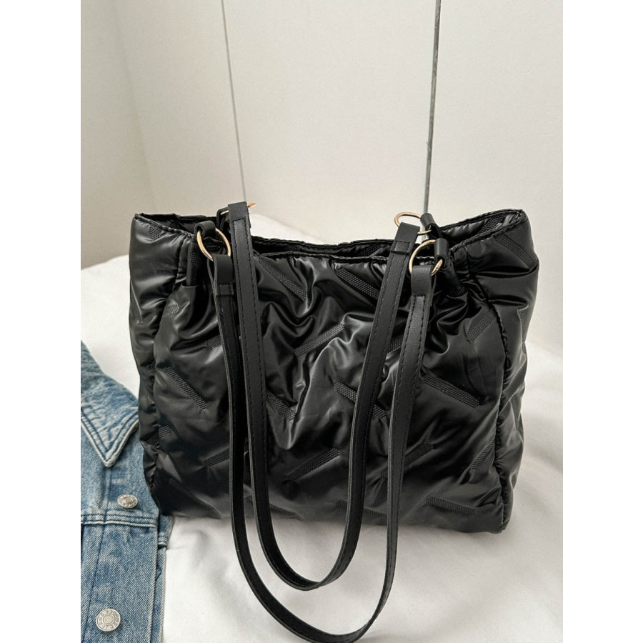 Textured Polyester Shoulder Bag Apparel and Accessories