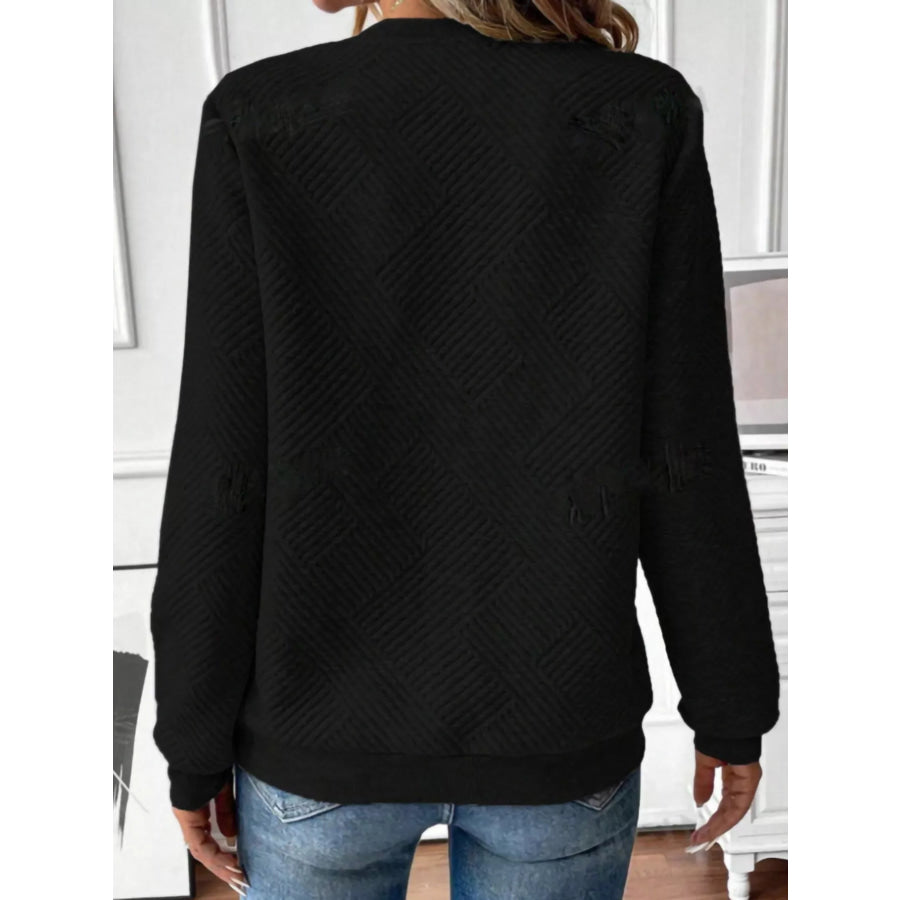 Textured Quarter-Zip Sweatshirt Apparel and Accessories