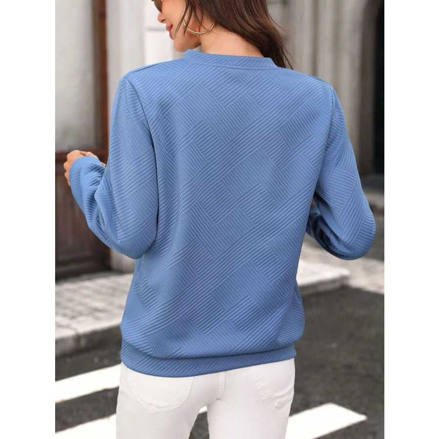 Textured Quarter-Zip Sweatshirt Apparel and Accessories