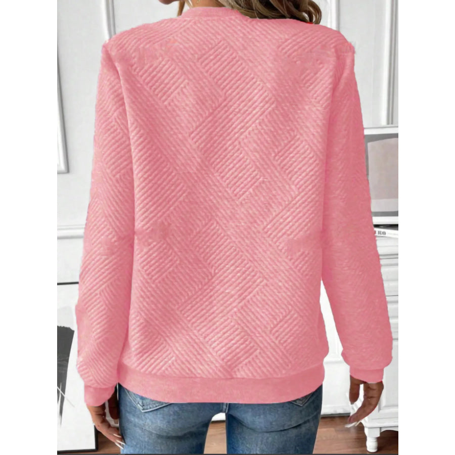 Textured Quarter-Zip Sweatshirt Apparel and Accessories