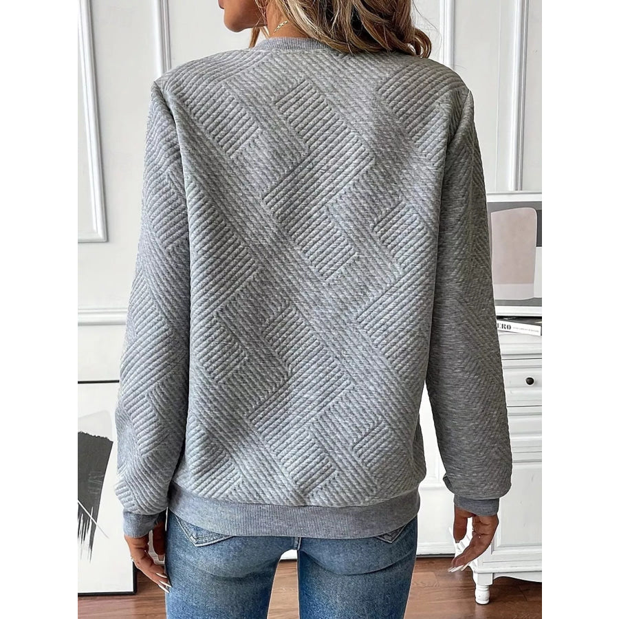 Textured Quarter-Zip Sweatshirt Apparel and Accessories
