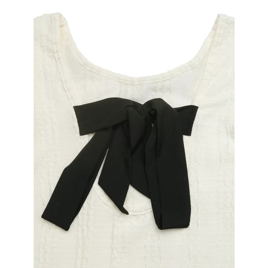 Textured Ruffle Sleeve Slim Fit Top Apparel and Accessories