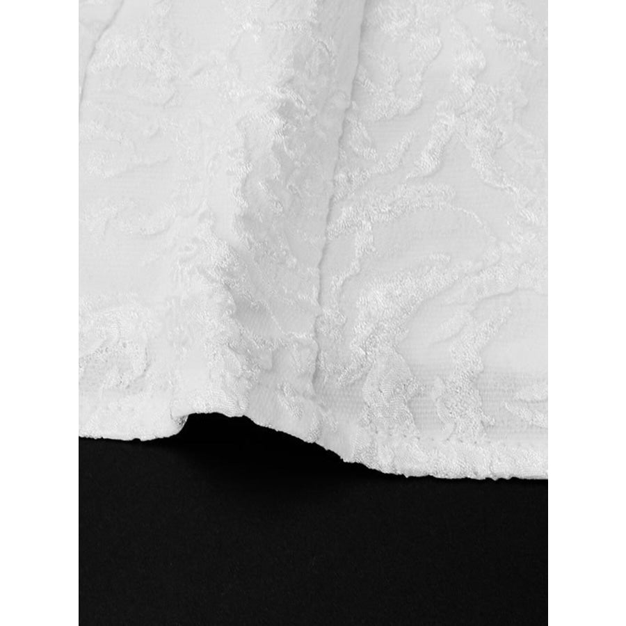 Textured Square Neck Mini Dress Apparel and Accessories