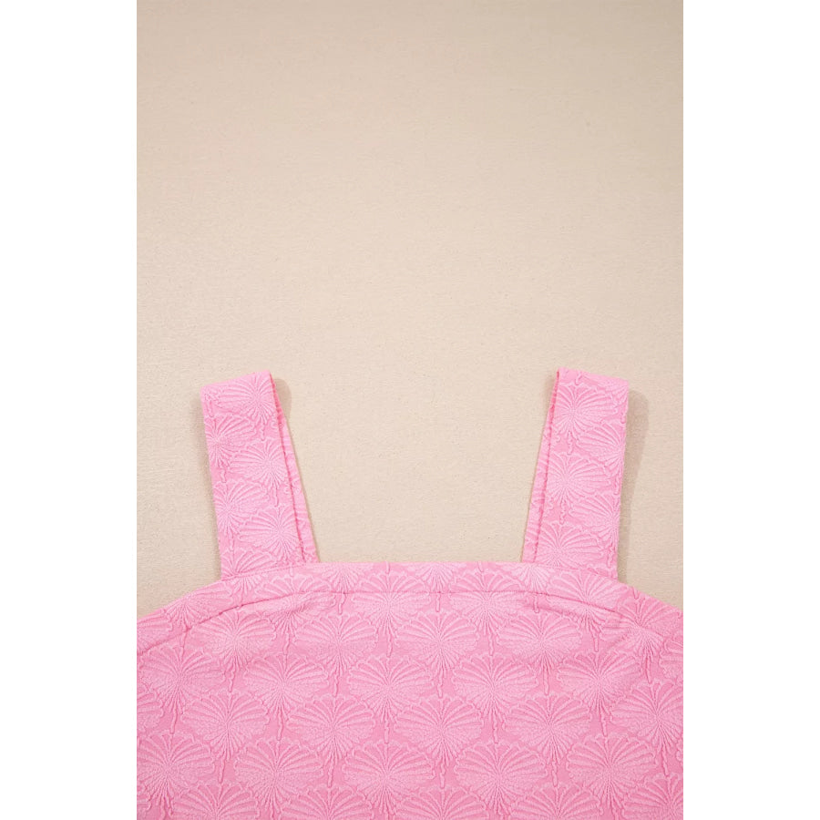 Textured Square Neck Tank Apparel and Accessories