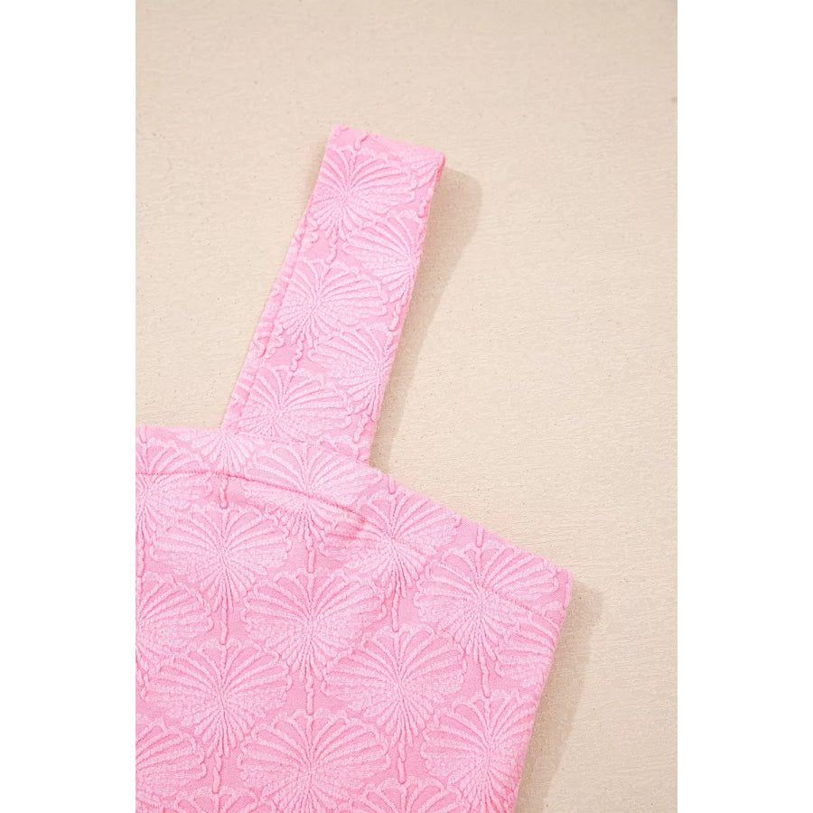 Textured Square Neck Tank Apparel and Accessories