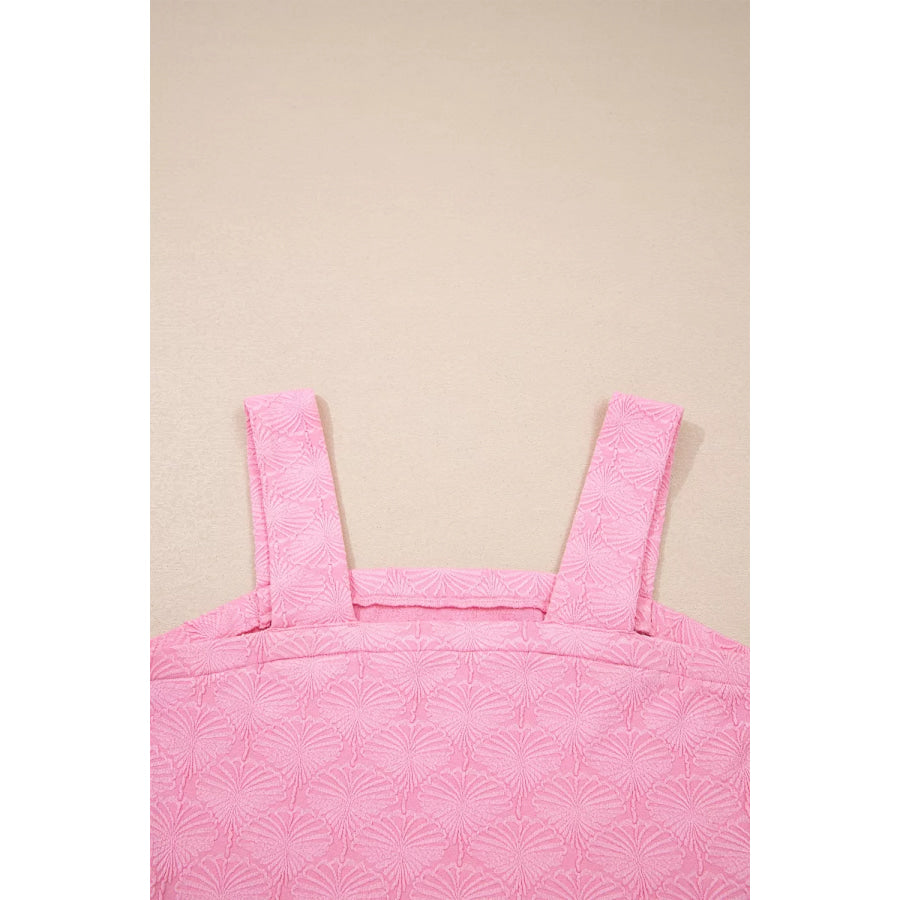 Textured Square Neck Tank Apparel and Accessories