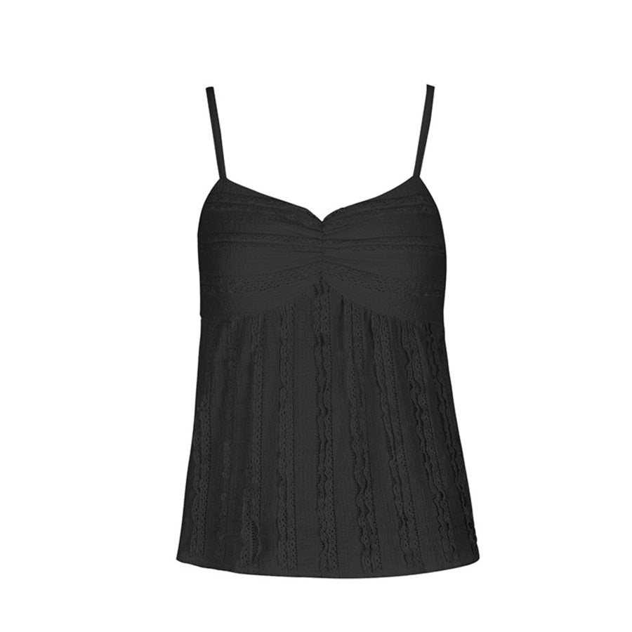 Textured Sweetheart Neck Cami Apparel and Accessories
