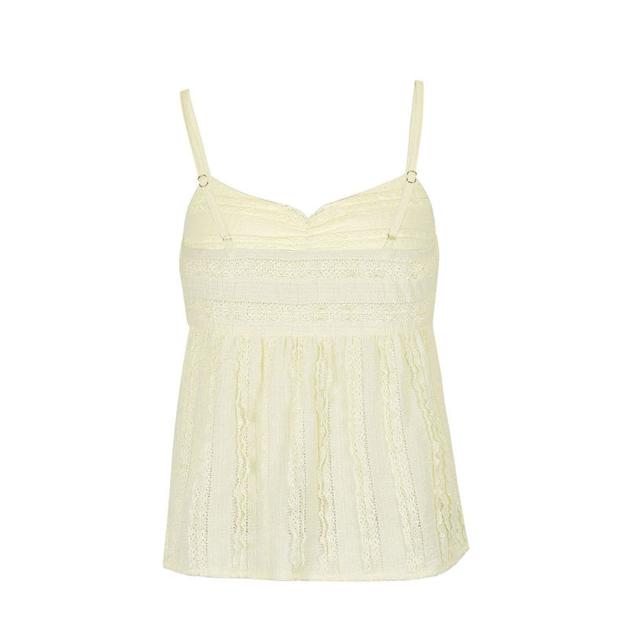 Textured Sweetheart Neck Cami Apparel and Accessories