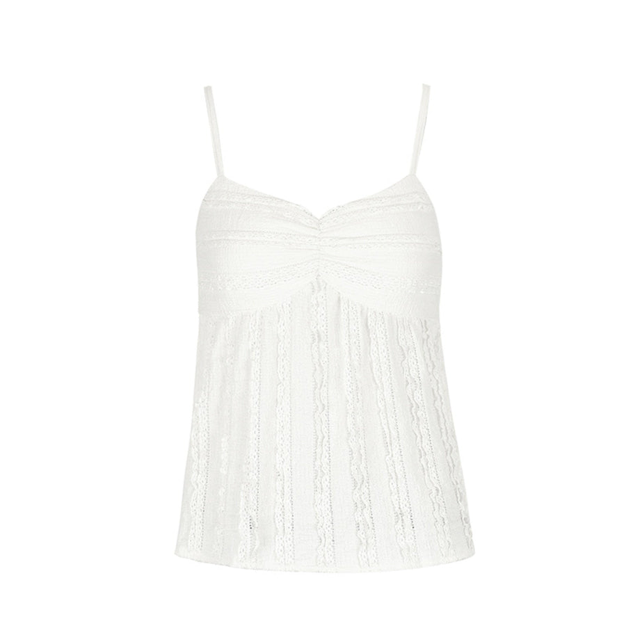 Textured Sweetheart Neck Cami Apparel and Accessories