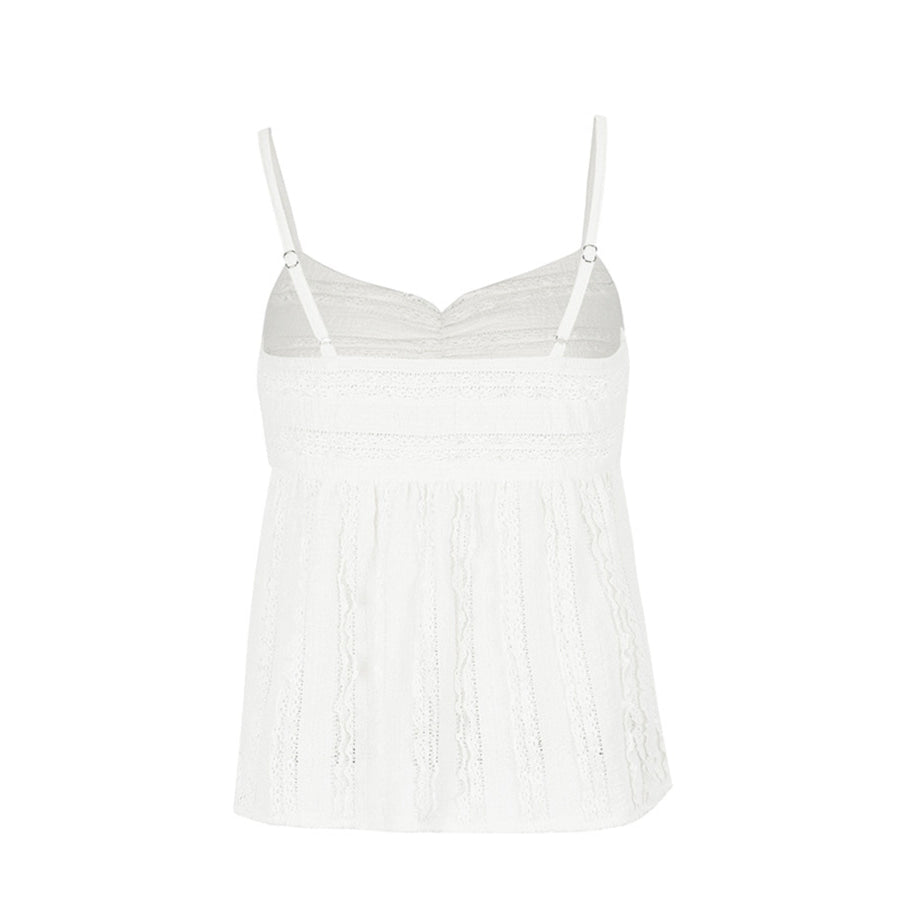 Textured Sweetheart Neck Cami Apparel and Accessories