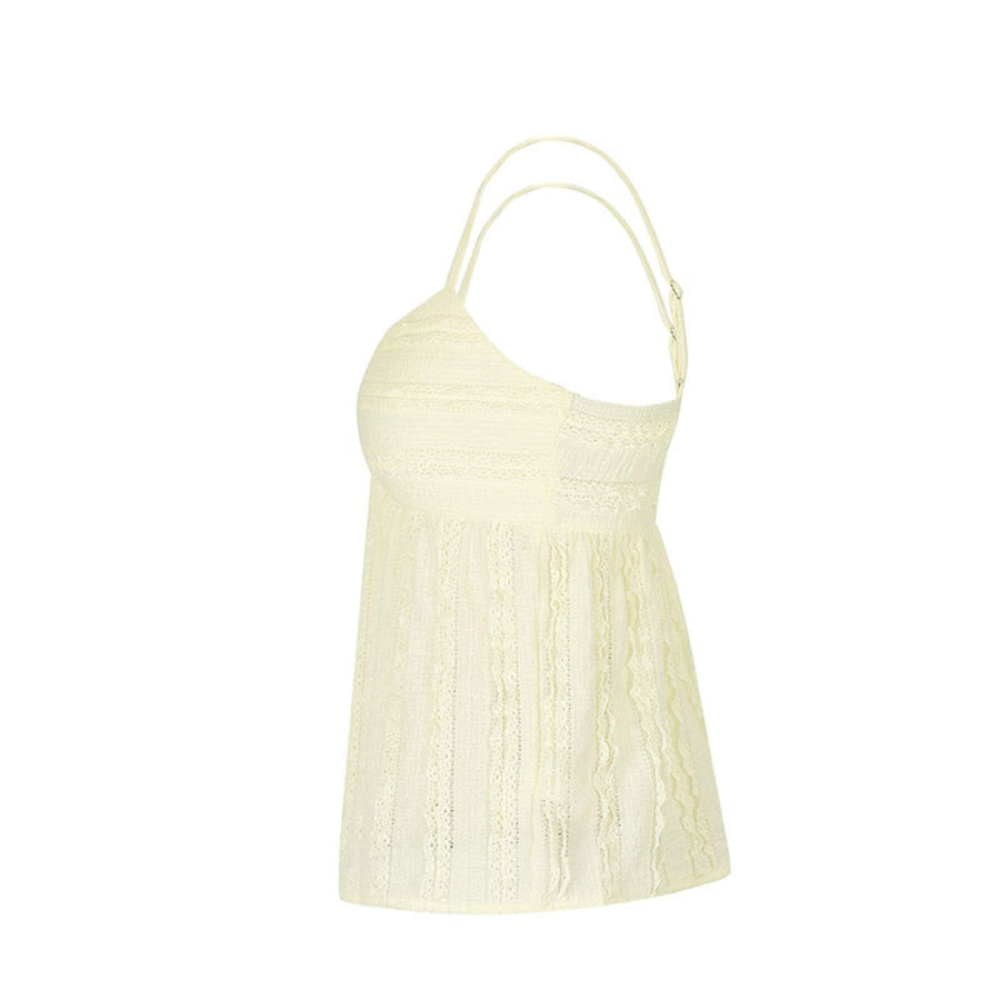 Textured Sweetheart Neck Cami Apparel and Accessories