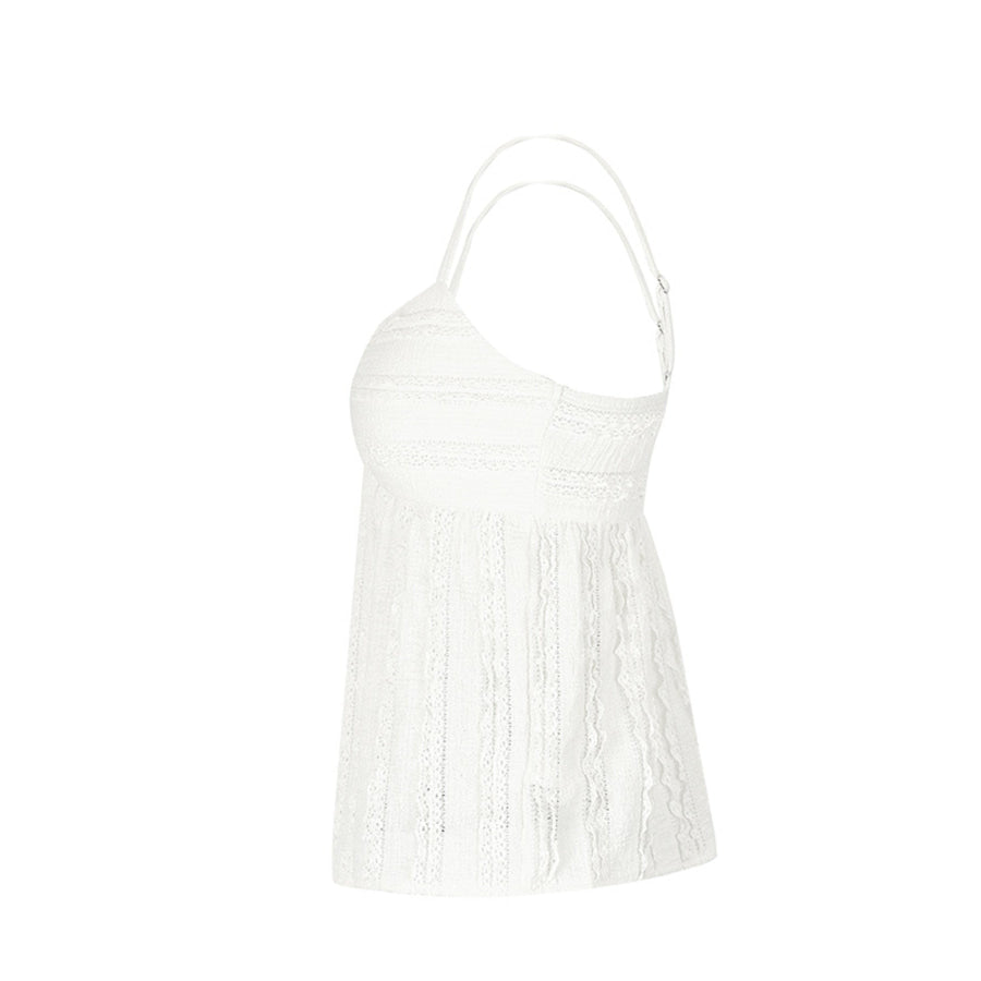 Textured Sweetheart Neck Cami Apparel and Accessories