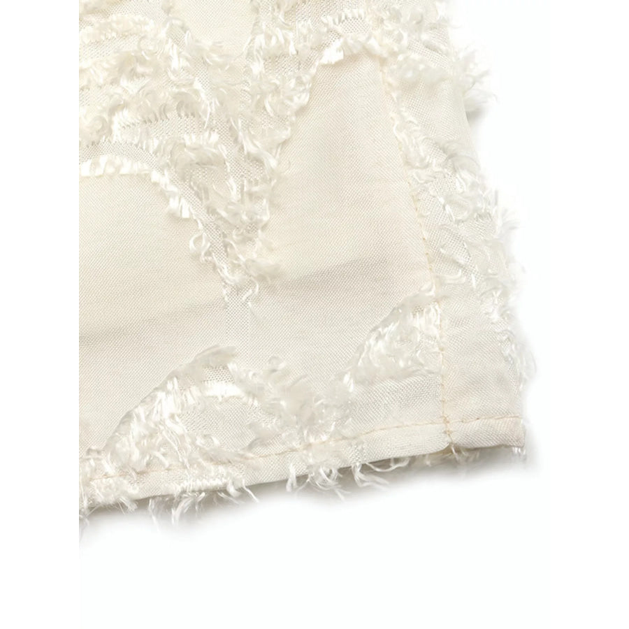 Textured V-Neck Mini Dress Apparel and Accessories