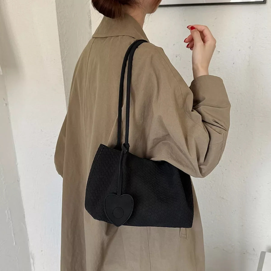 Textured Woven Shoulder Bag Apparel and Accessories