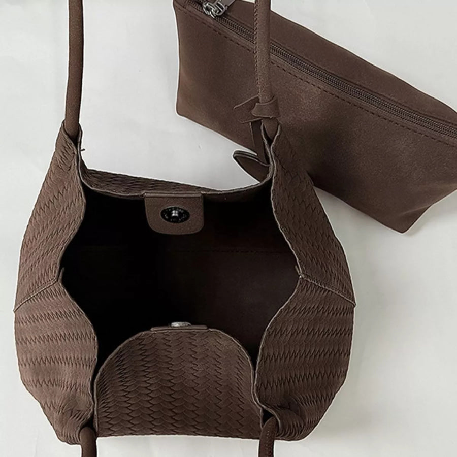 Textured Woven Shoulder Bag Apparel and Accessories