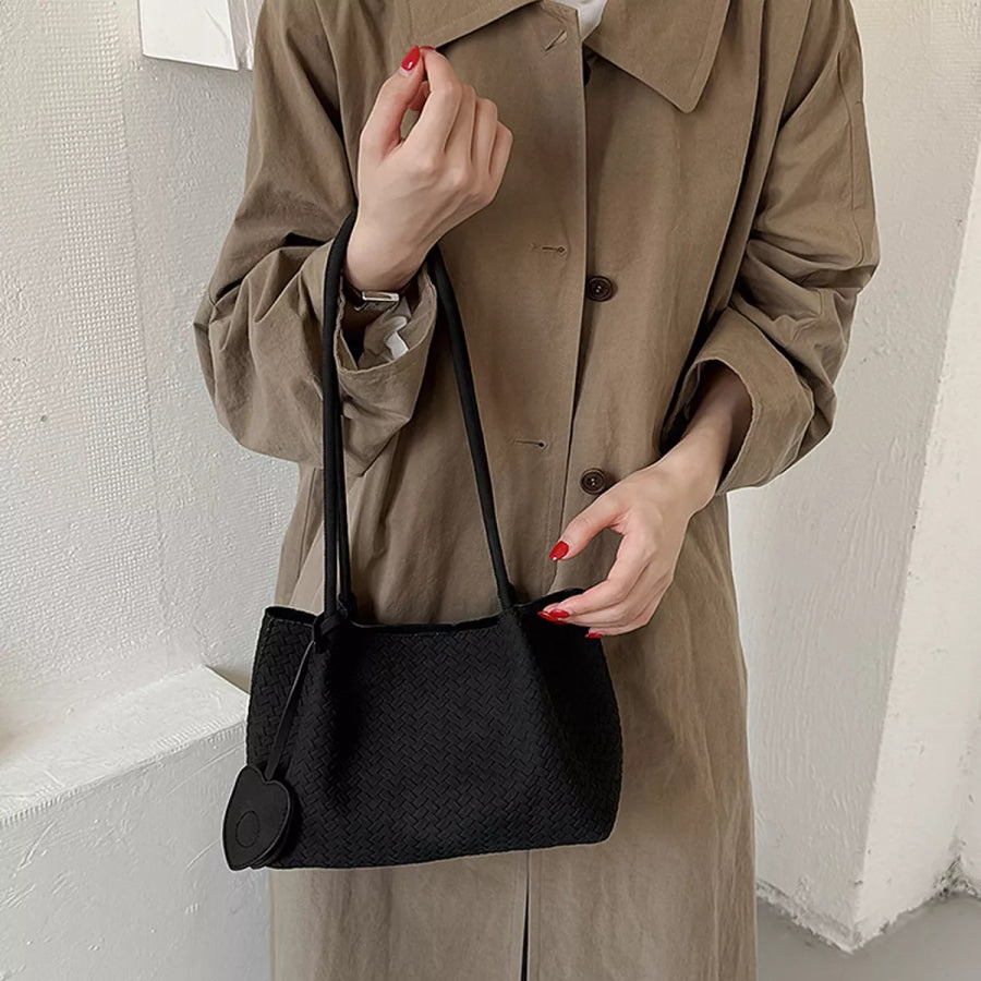 Textured Woven Shoulder Bag Apparel and Accessories