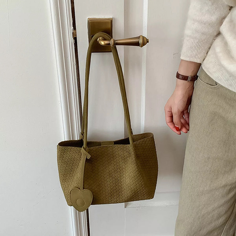 Textured Woven Shoulder Bag Apparel and Accessories