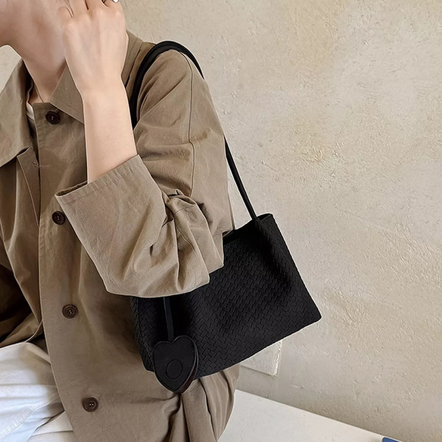 Textured Woven Shoulder Bag Apparel and Accessories